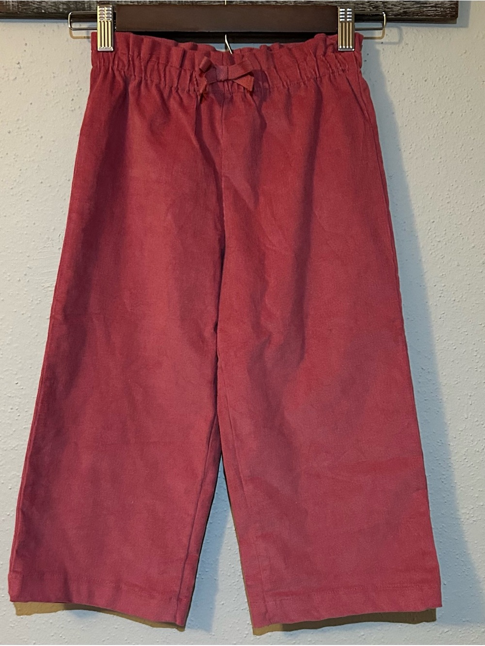 Girls Dusty Rose Corduroy Wide-Leg Pants 5T